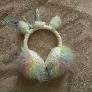 Girls unicorn ear warmers